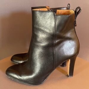 Coach Jemma Leather High Heel Ankle Boots – Women’s Size 8